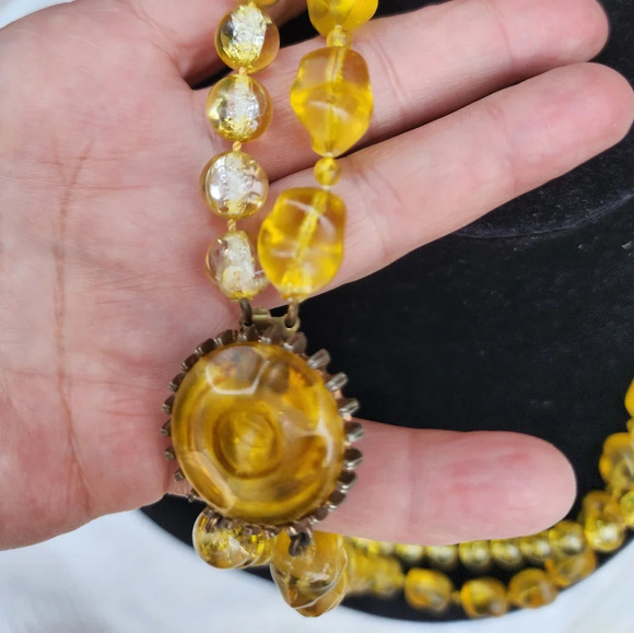 Vintage Sunshine double strand necklace - Picture 4 of 6